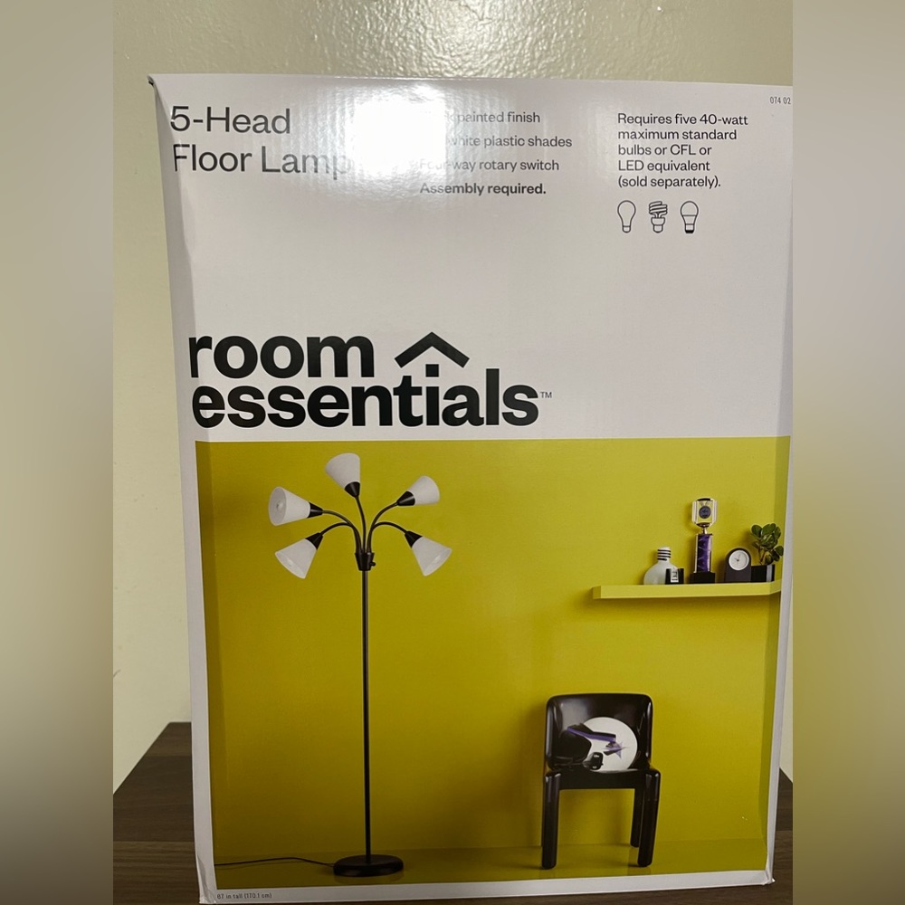 5 head floor lamp
